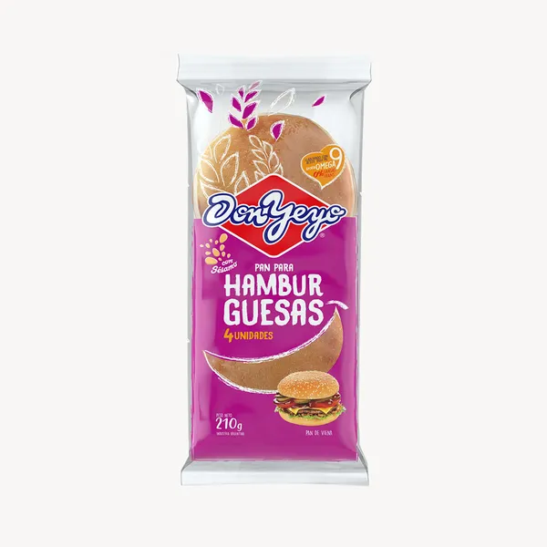 Pan para Hamburguesas x 210g