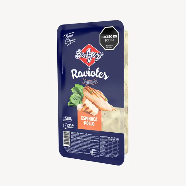 Ravioles Espinaca y Pollo x 500g