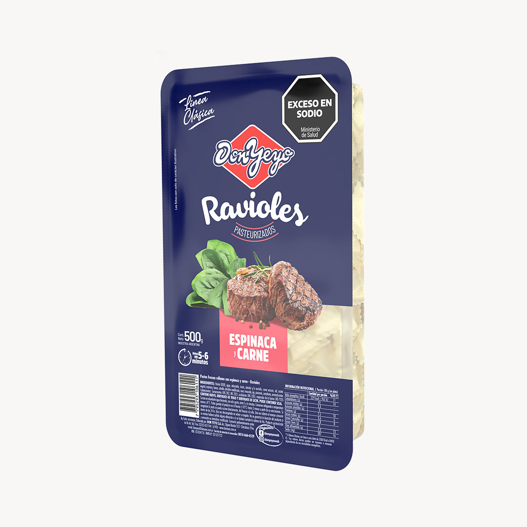Ravioles Carne y Espinaca x 500g
